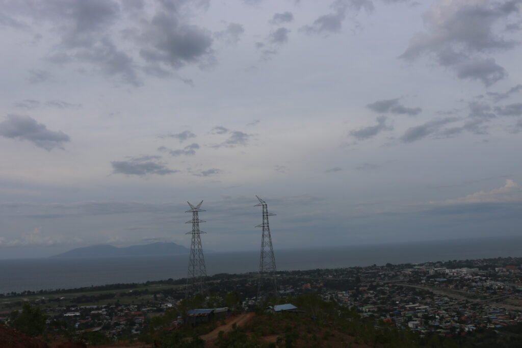 Photo was taken Dili new tower built from Comoro to Tibar